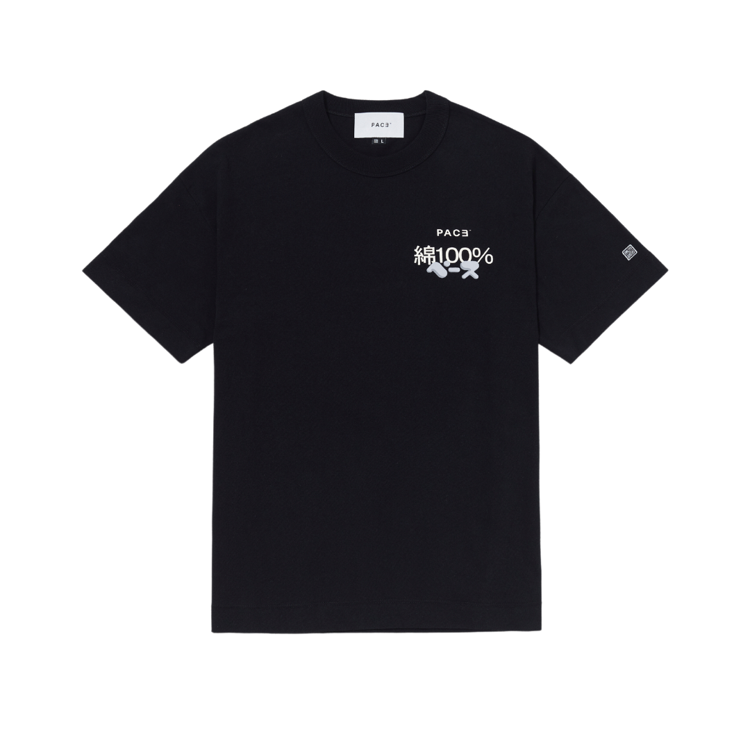 Pace "100% Cotton" Regular Tee Black