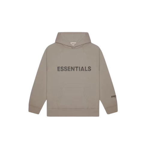 Fear Of God Essentials "3D Silicon" Applique Pullover Hoodie Taupe