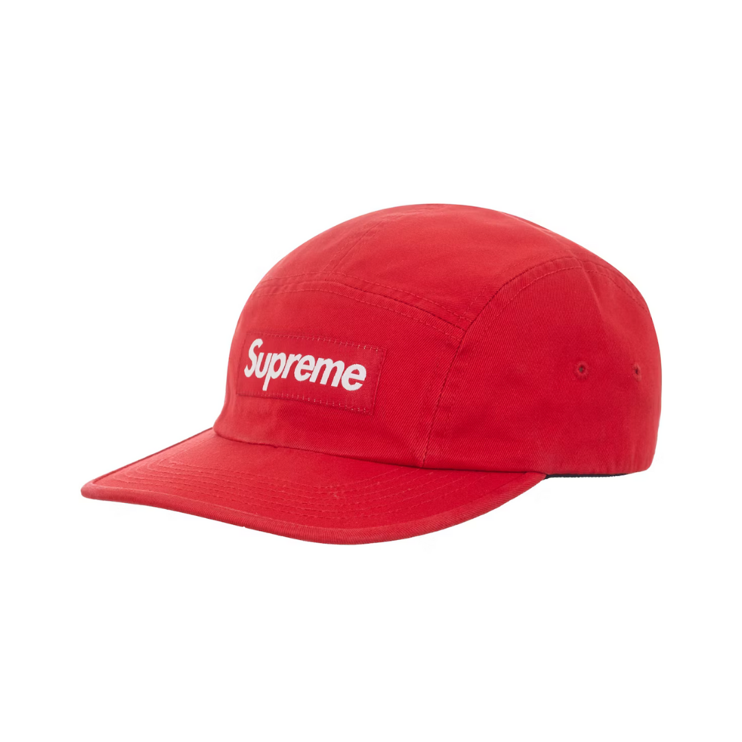 Supreme "Washed Chino Twill" Camp Cap Red (FW23)