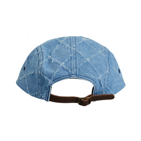 Supreme "Punched Denim" Camp Cap  Washed Indigo