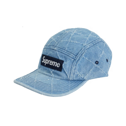 Supreme "Punched Denim" Camp Cap  Washed Indigo