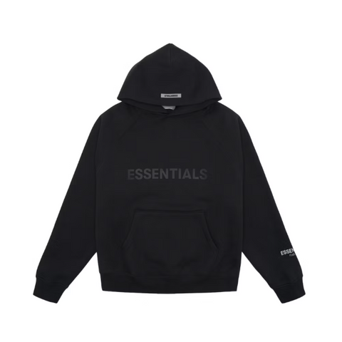 Fear Of God Essentials "Applique Logo" Black Pull-Over Hoodie