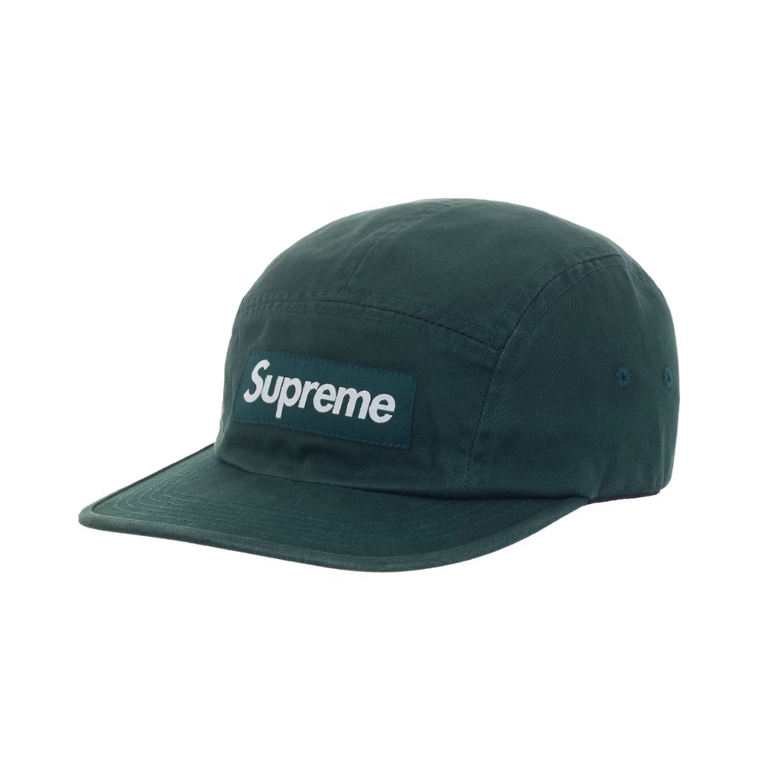 Supreme "Washed Chino Twill" Camp Cap Pine Green (FW23)