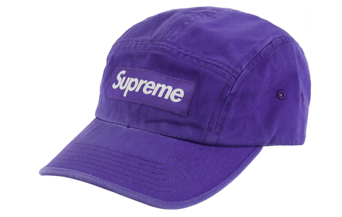 Supreme Washed Chino Twill Camp Cap "Purple" (SS23)