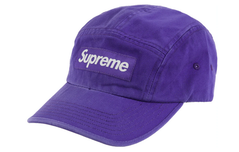 Supreme Washed Chino Twill Camp Cap "Purple" (SS23)