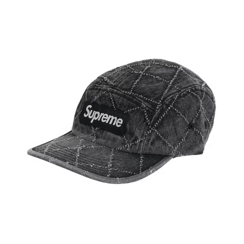 Supreme "Punched Denim" Camp Cap  Black