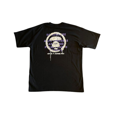 Aape By A Bathing Ape "Black Printed"  Tee