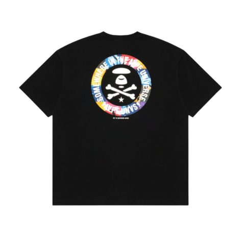 Aape By A Bathing Ape "Moonface Camo" Graphic Tee Black