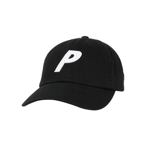 Palace Canvas "P" 6-Panel Black (SS23)