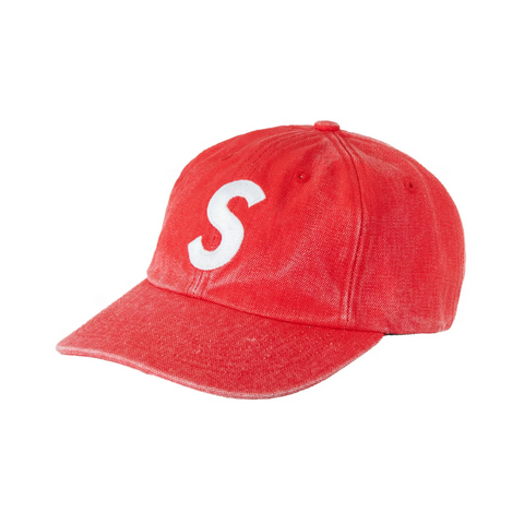 Supreme "Pigment Canvas" S Logo 6-Panel Red